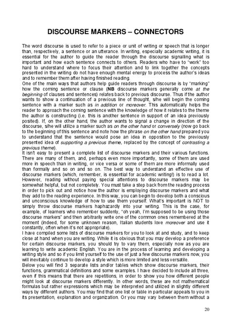 Image result for Discourse Markers Bombastic List