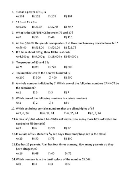 Image result for Basic Mathematics Questions
