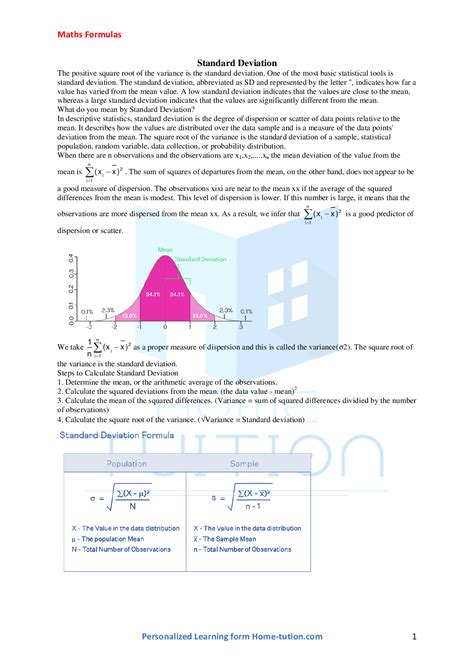 Image result for Standard Deviation Math Examples