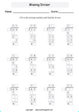 Long Division Missing Numbers Worksheet に対する画像結果