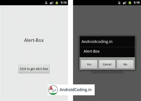 Afbeeldingsresultaten voor Android Alert Box