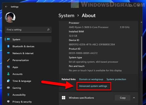 Advanced system settings Windows 10 に対する画像結果