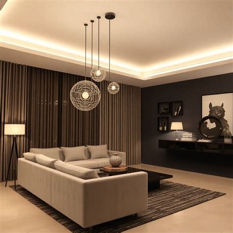 LED Strip Ceiling Light Design Ideas に対する画像結果