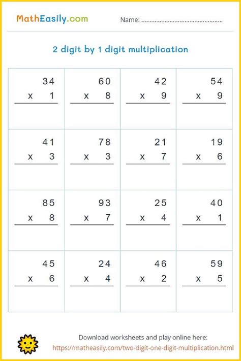 Double by Single Digit Multiplication に対する画像結果