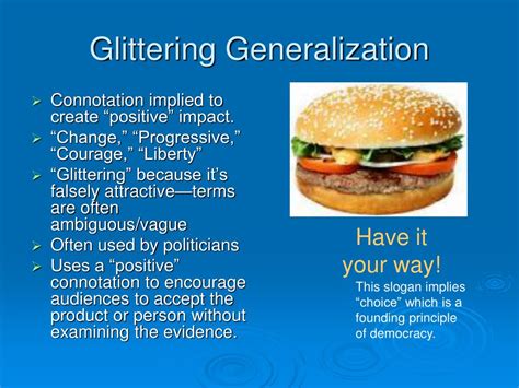 Image result for Glittering Generalization Examples