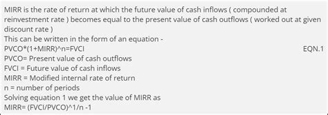 Toradh íomhá ar Projected Modified Internal Rate of Return Excel