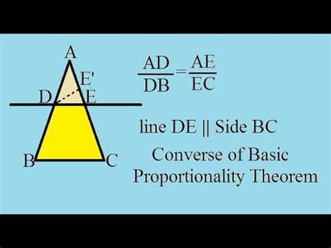 Image result for Converse of Basic Proportionality Theorem