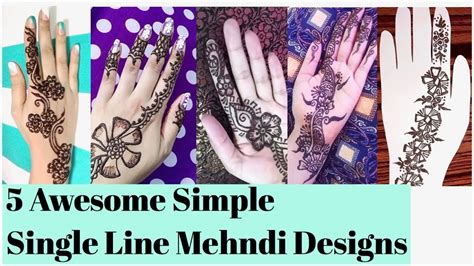 Toradh íomhá ar Mehndi Design Single Line