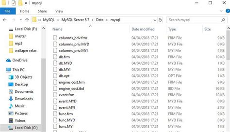 MySQL File Structure に対する画像結果
