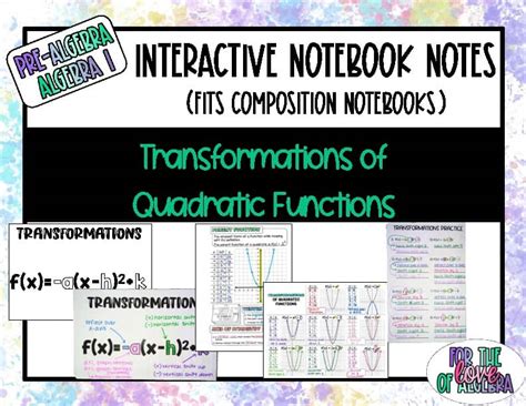 Image result for Quadratic Functions Notes in a Notebook
