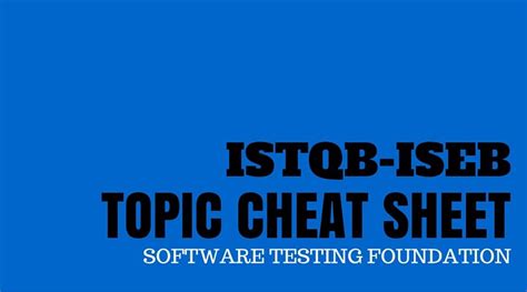 Image result for Software Testing Cheat Sheet