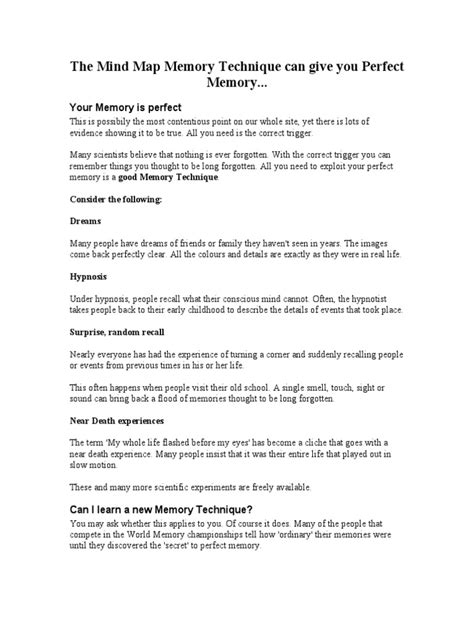 memory mind map techniques に対する画像結果