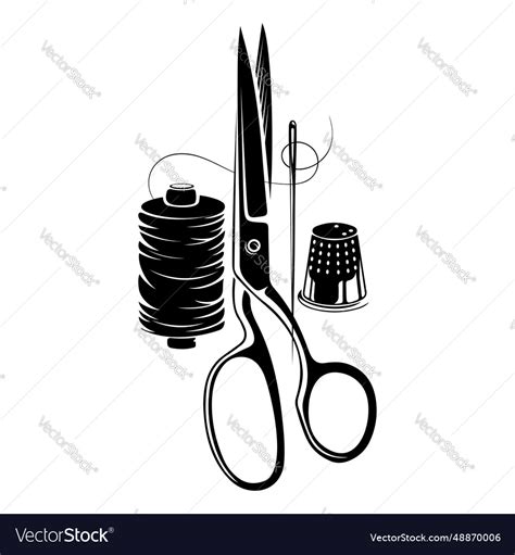 Image result for Needle Thread Scissor Patterns Vector
