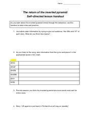 Inverted Pyramid Worksheet に対する画像結果