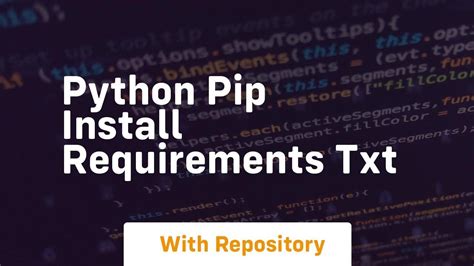 Image result for Install Python Requirements