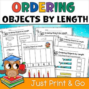 Toradh íomhá ar Ordering Objects Worksheet