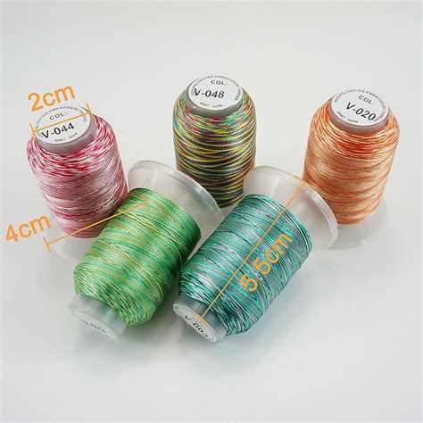 Toradh íomhá ar Brothread Multi Blue Green Variegated Machine Embroidery Thread