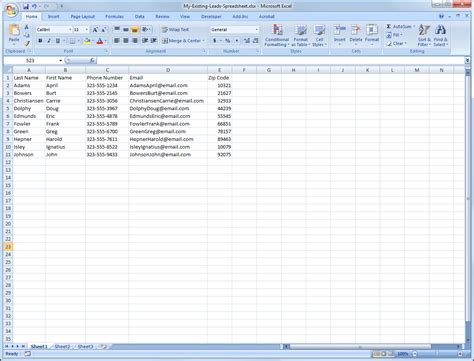 Image result for Spreadsheet Example