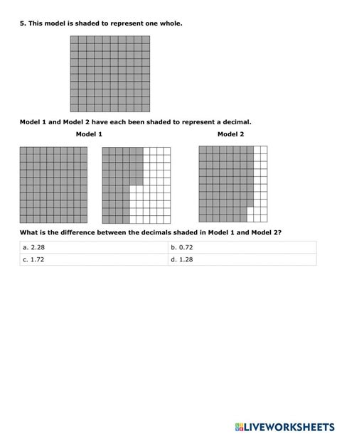 Math Decimal XS Whole Number Math Work Sheet に対する画像結果