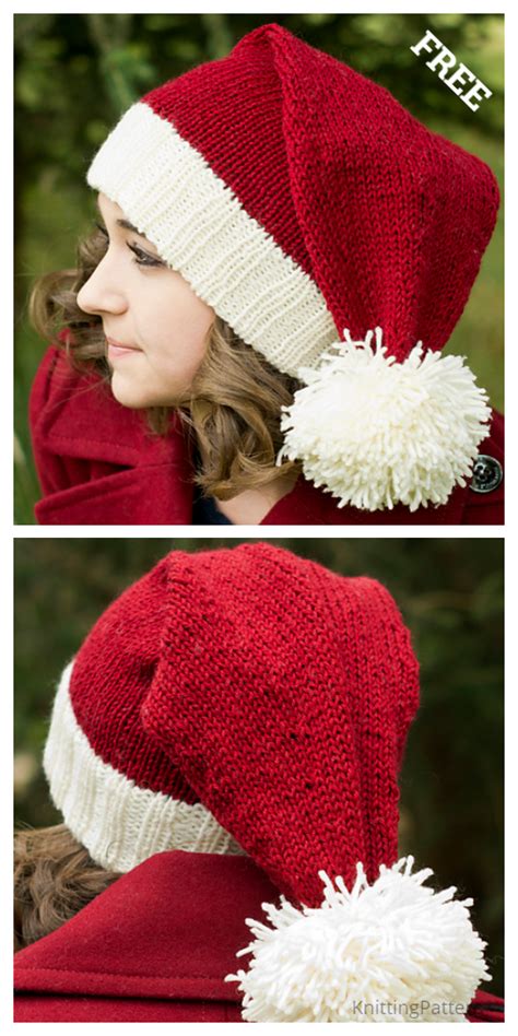 Toradh íomhá ar Santa Hat Knitting Pattern