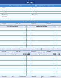 Image result for Printable Blank Transcript