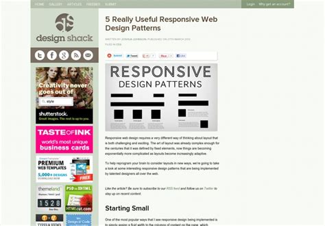 Image result for Responsive Web Design Patterns