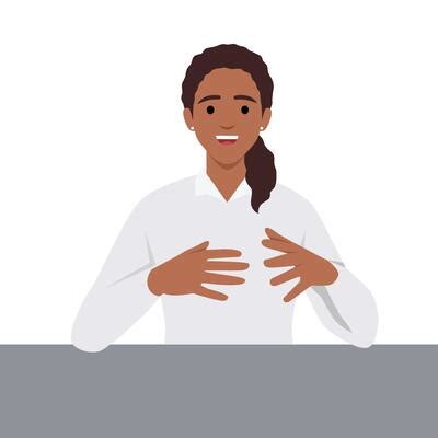 Sign Language Interpreter Vecctor に対する画像結果