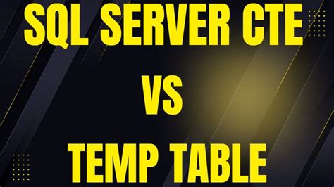 Image result for CTE vs View SQL