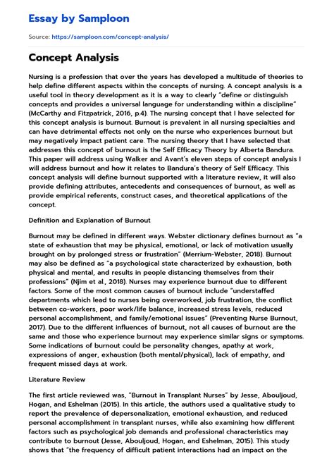 Image result for Concept Analysis Model Case Example