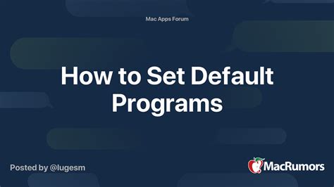 Image result for How to Set Default Programs in Mac