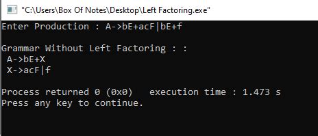 Image result for Remove Left Factoring