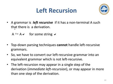 Image result for Left Recursive Grammar