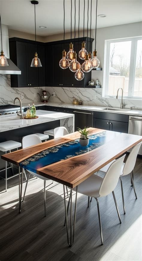 Toradh íomhá ar Modern Kitchen Table Designs