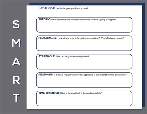 Image result for Smart Goals Worksheet Printable