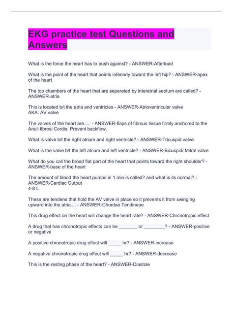 Image result for EKG Tech Practice Test