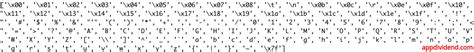 Image result for Printable ASCII Characters Python