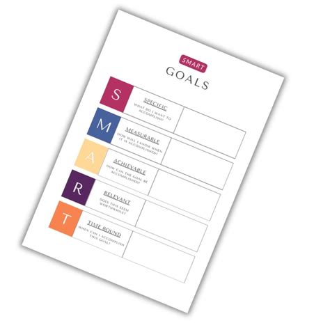 Image result for Smart Goals Worksheet Colorful