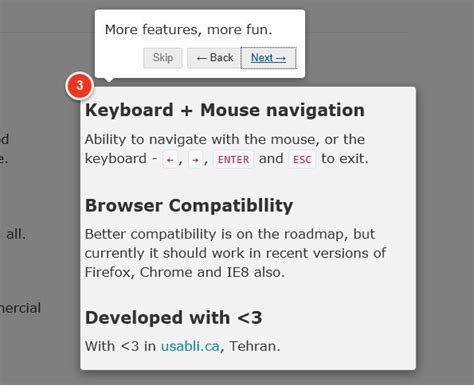 Image result for Guide Tour CSS/JS