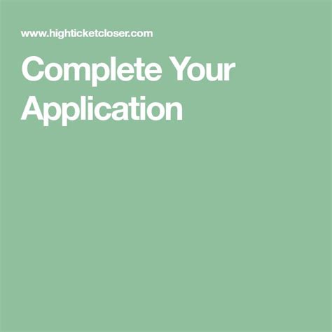 Image result for Complete Application