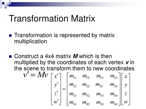 Image result for Matrix Transformation