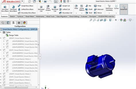 Toradh íomhá ar Configuration Asembly SolidWorks