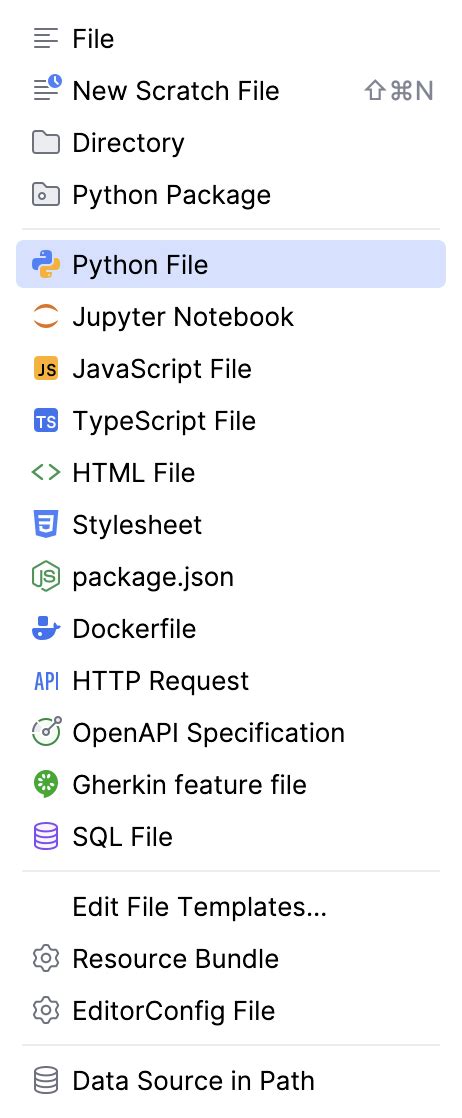 How to Create a New File in PyCharm に対する画像結果
