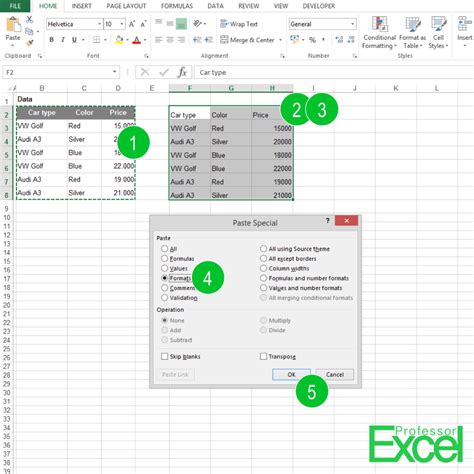 Résultat d’images pour Excel Paste without Formatting