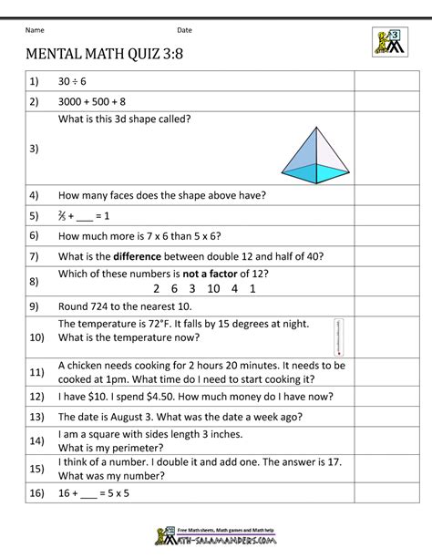 Image result for Easy Math Questions Quiz Answers
