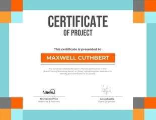 Toradh íomhá ar Certificate for Project