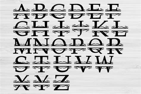 Afbeeldingsresultaten voor Split Letter Monogram SVG Files