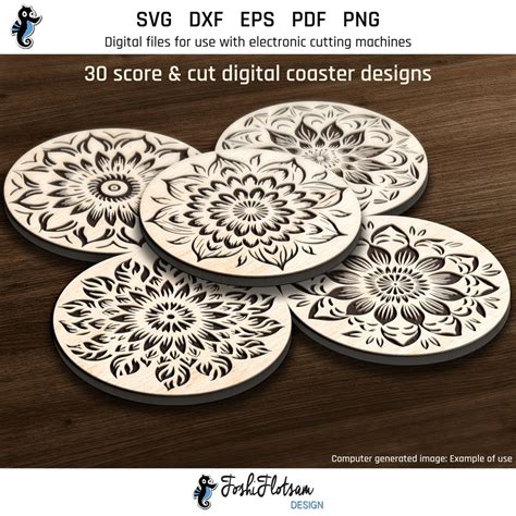 Image result for Glowforge Patterns Free for Coasters
