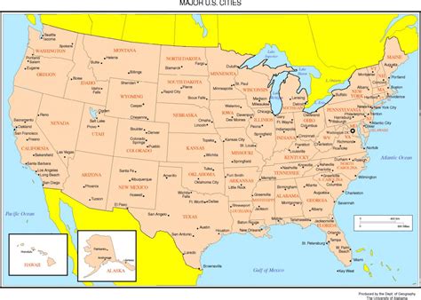 Image result for Map US Major Cities