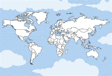 Image result for Simple World Map Outline Printable