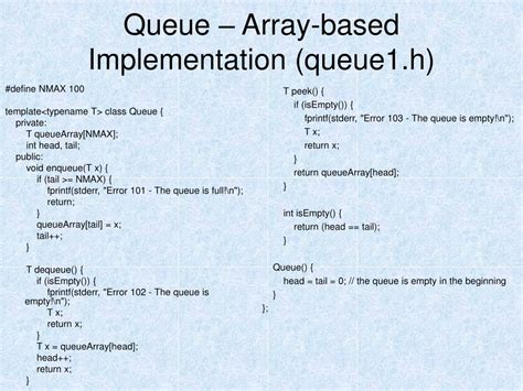 Queue Example に対する画像結果
